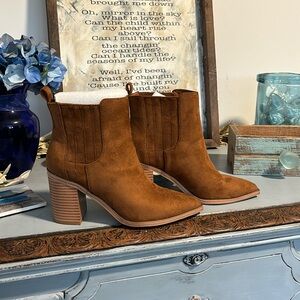 Chestnut colored boots